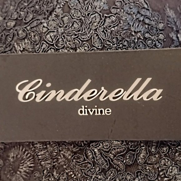 NWT CINDERELLA DIVINE #7258 CHARCOAL GRAY CHIFFON WOMENS EVENING GOWN SZ 2X NEW - Picture 9 of 9